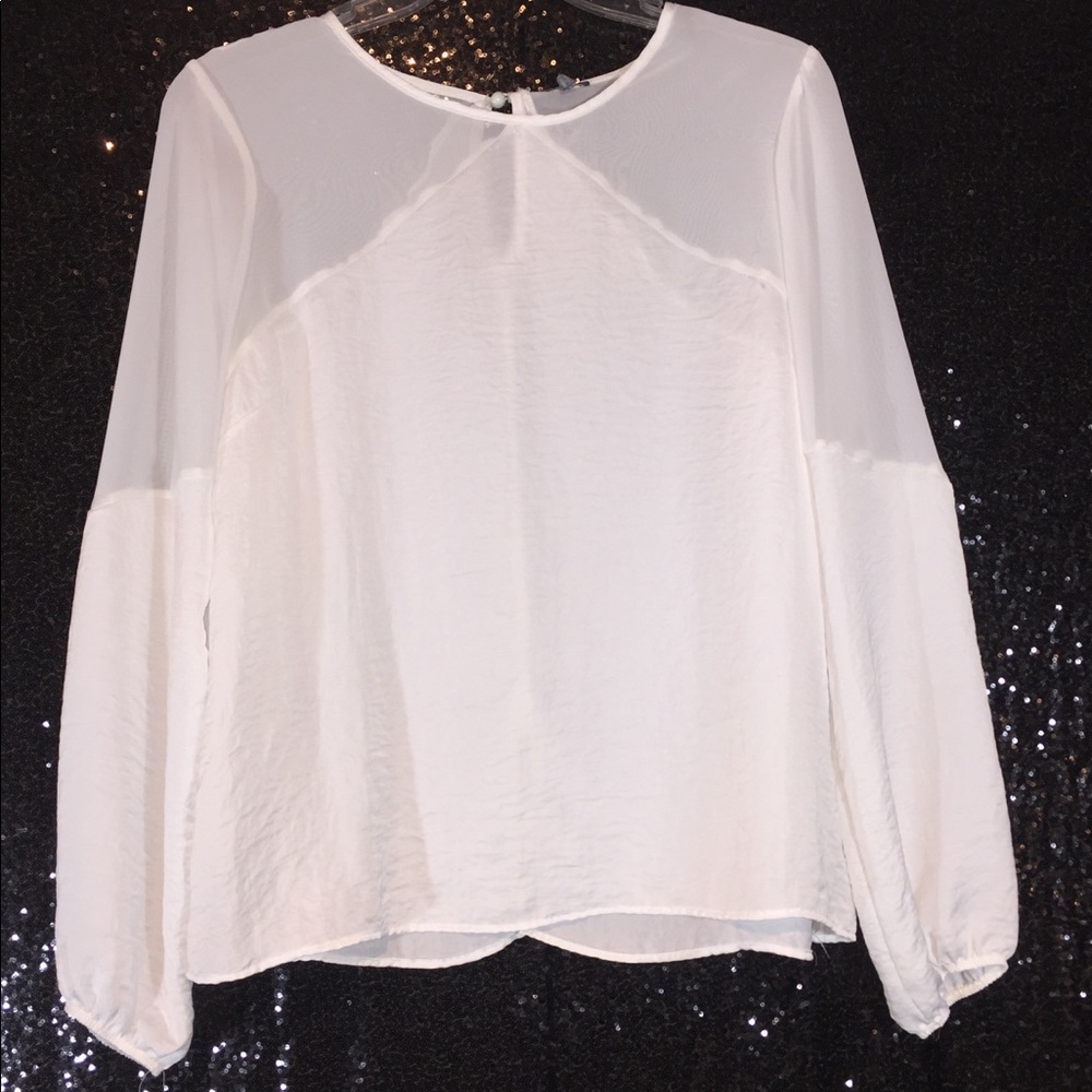 Sheer white blouse